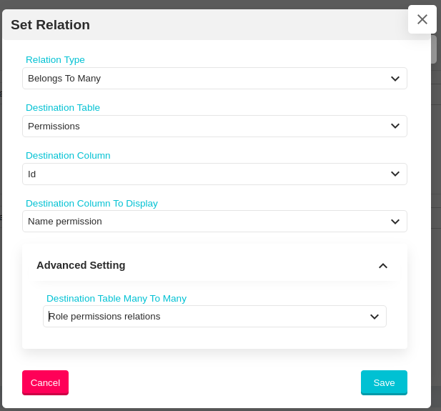 advanced setting